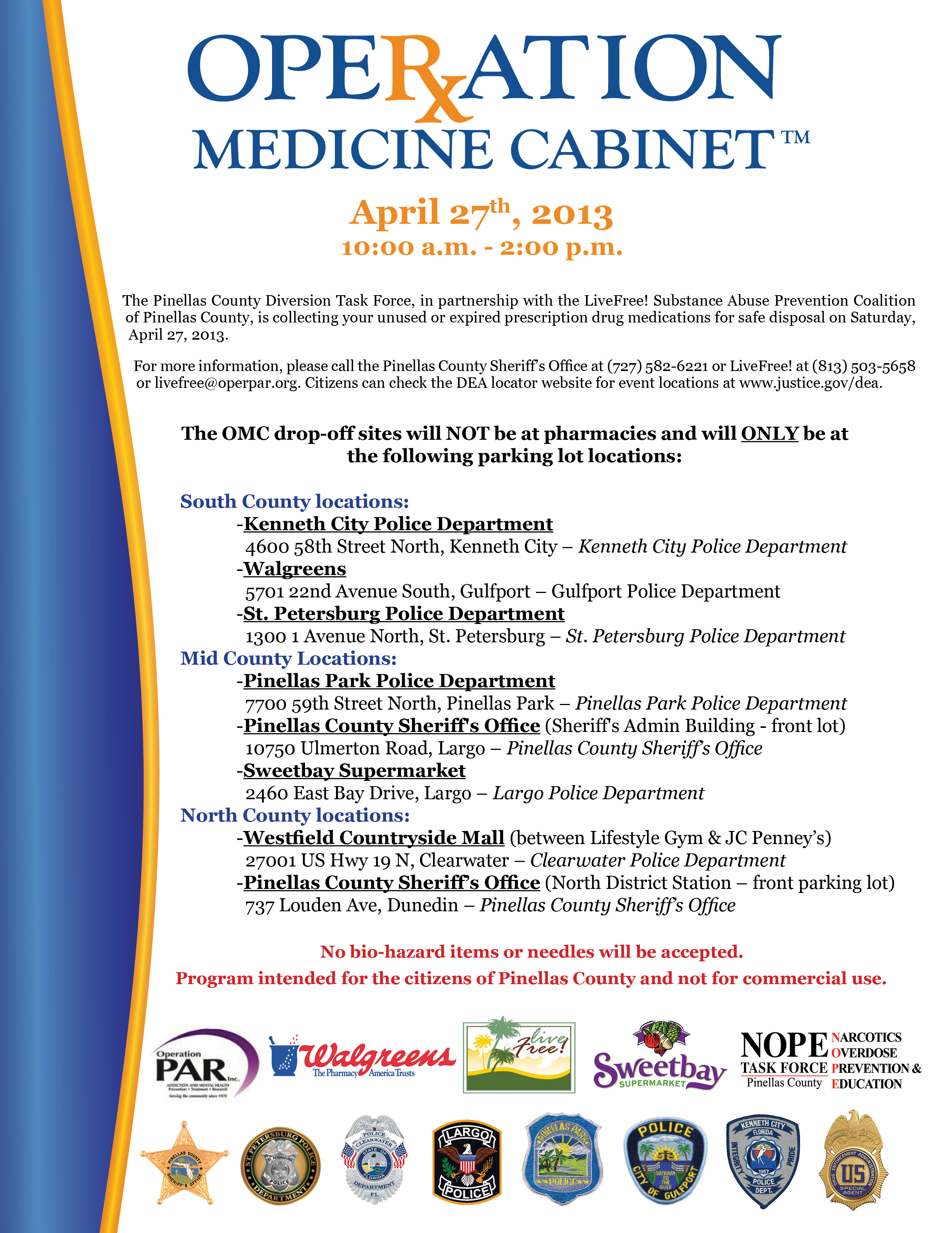 Livefree Supports Operation Medicine Cabinet On April 27th